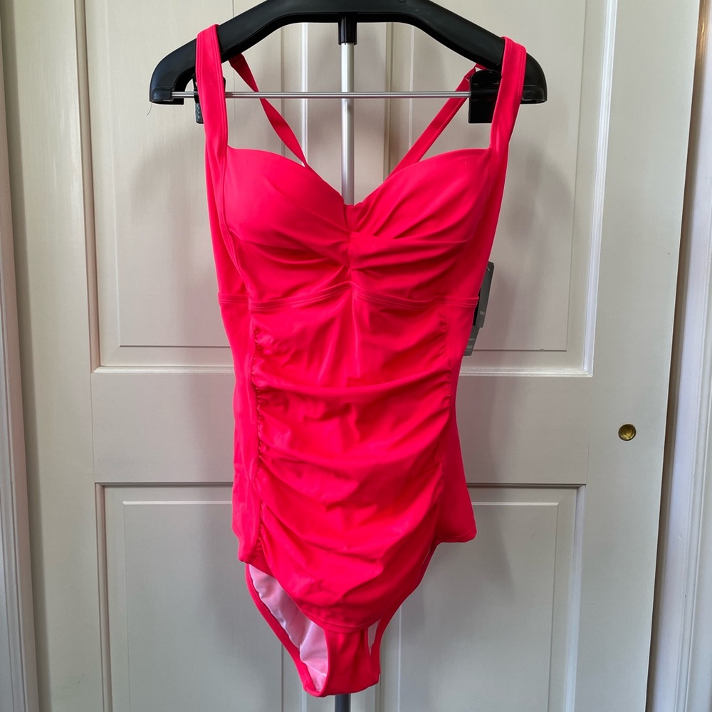 Torrid One Piece ruched skirt swimsuit